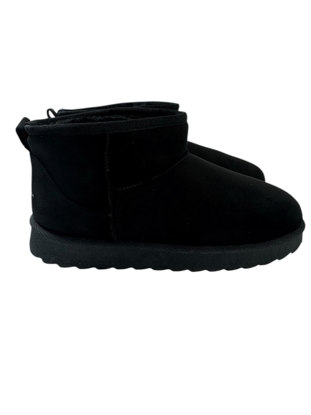 Milocaca Mini Boots Black Faux Fur Lined Ankle Boots Size 7 NIB Cozy Comfy